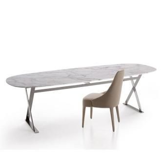 обеденный стол столешница из мрамора Bianco Carrara
