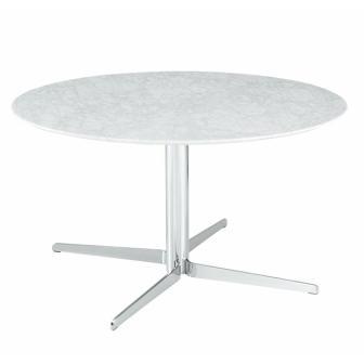 Круглая столешница из мрамора Bianco carrara
